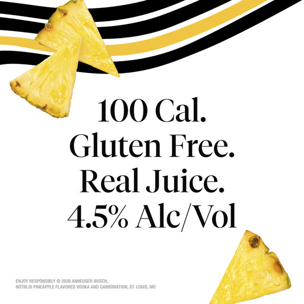 NUTRL Pineapple Vodka Soda - 4-PK - Aluminum