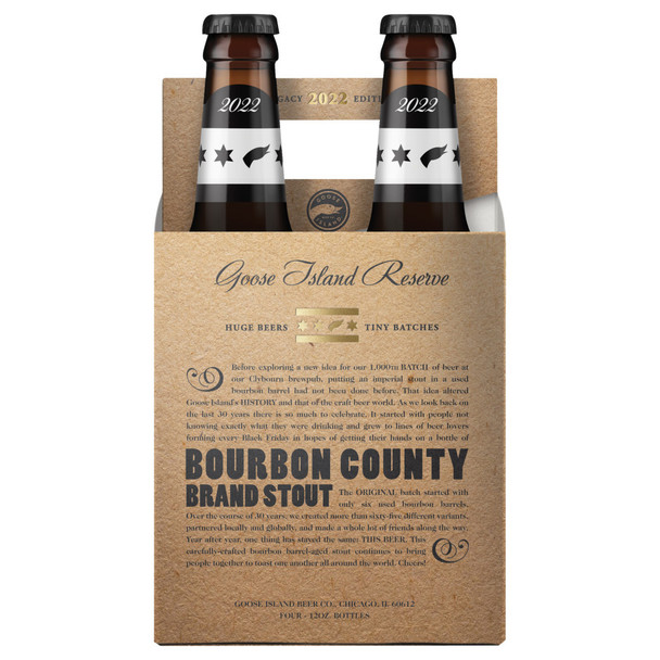 Goose Island Bourbon County Stout - 4-PK - Glass