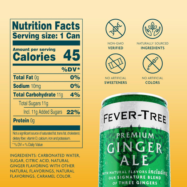 Fever Tree Premium Ginger Ale - 5 Oz - 8-PK - Aluminum