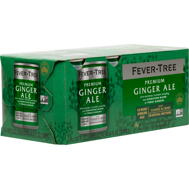 Fever Tree Premium Ginger Ale - 5 Oz - 8-PK - Aluminum