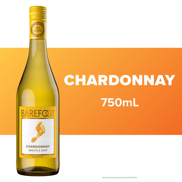 Barefoot Chardonnay - 750 mL - 750ML - Glass