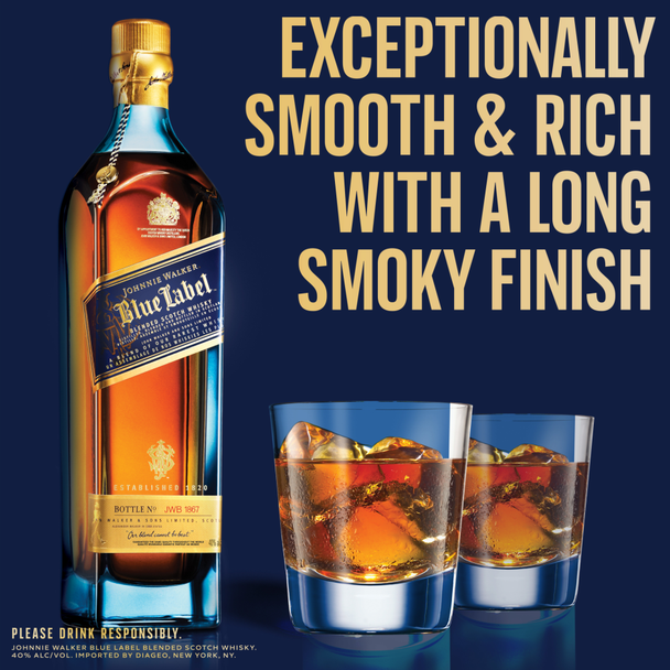 Johnnie Walker Blue Label Scotch - 750 mL - 750ML - Glass