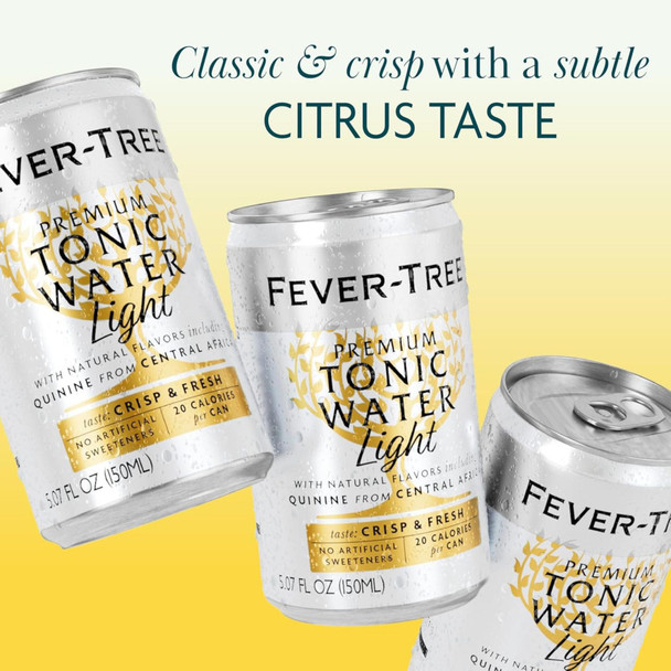 Fever Tree Refreshingly Light Indian Tonic Water - 5 Oz - 8-PK - Aluminum