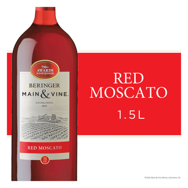 Beringer Main And Vine Red Moscato - 1.5 L - 1.5L - Glass