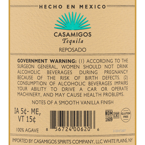 Casamigos Reposado Tequila - 1 L - 1.0L - Glass Casamigos Reposado Tequila - 1 L - 1.0L - Glass