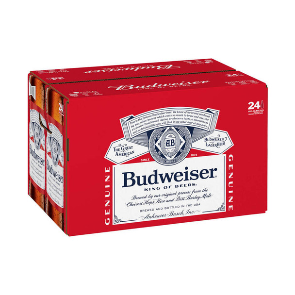 Budweiser - 12 Oz - 24-PK - Glass Budweiser - 12 Oz - 24-PK - Glass