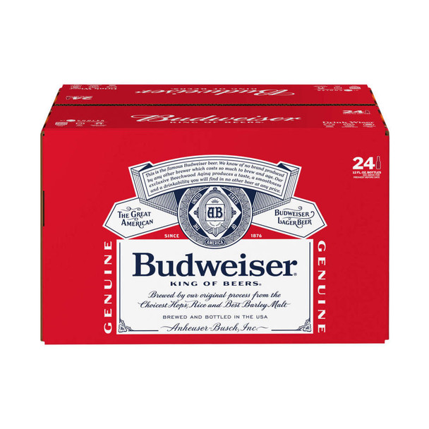 Budweiser - 12 Oz - 24-PK - Glass Budweiser - 12 Oz - 24-PK - Glass