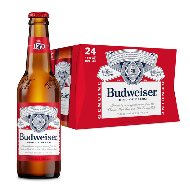 Budweiser - 12 Oz - 24-PK - Glass