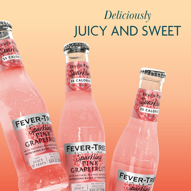 Fever Tree Sparkling Pink Grapefruit - 6.8 Oz - 4-PK - Glass
