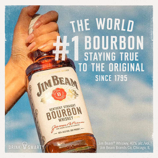 Jim Beam Kentucky Bourbon Whiskey - 100 mL - 100ML - Glass