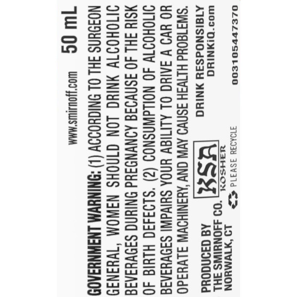 Smirnoff Red White & Berry Vodka - 50 mL - 50ML - Plastic