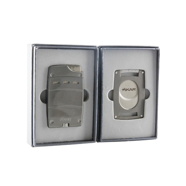 Xikar Magnetic Ultra Slim Lighter & Cutter Gunmetal - Each