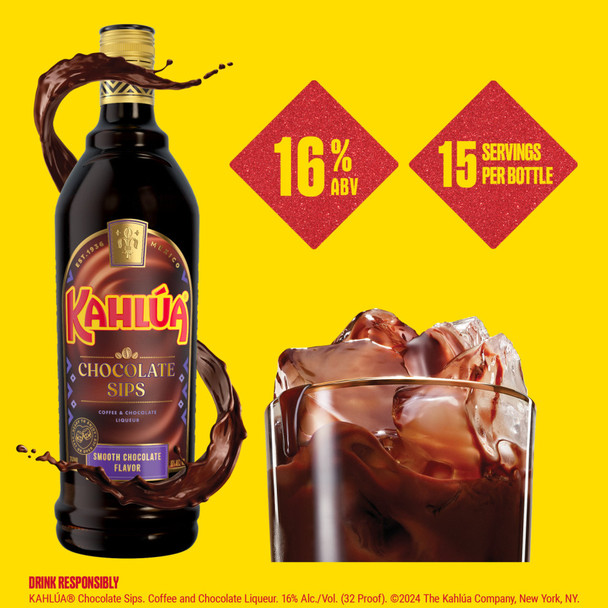 Kahlua Coffee & Chocolate Sips Liqueur - 750 mL - 750ML - Glass