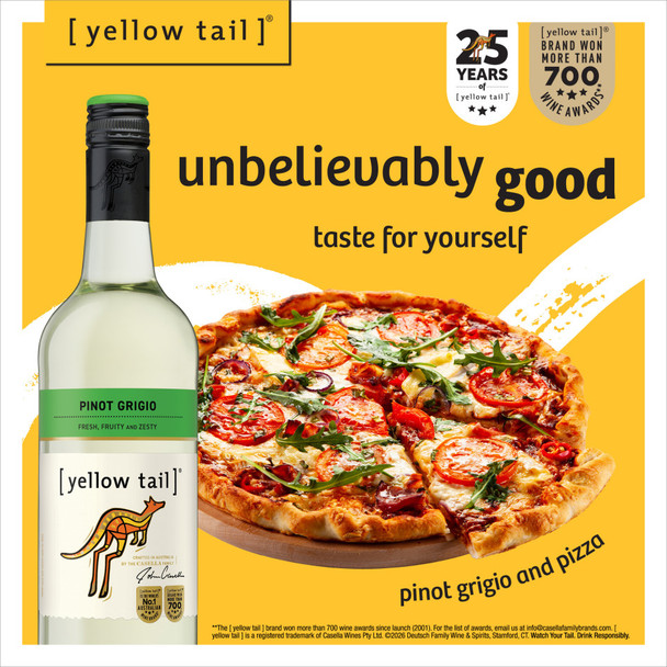 Yellow Tail Pinot Grigio - 1.5 L - 1.5L - Glass