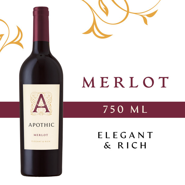 Apothic Merlot - 750 mL - 750ML - Glass