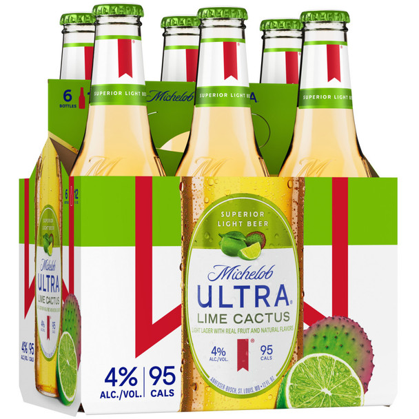 Michelob Ultra Infusions Lime & Prickly Pear Cactus - 12 Oz - 6-PK - Glass