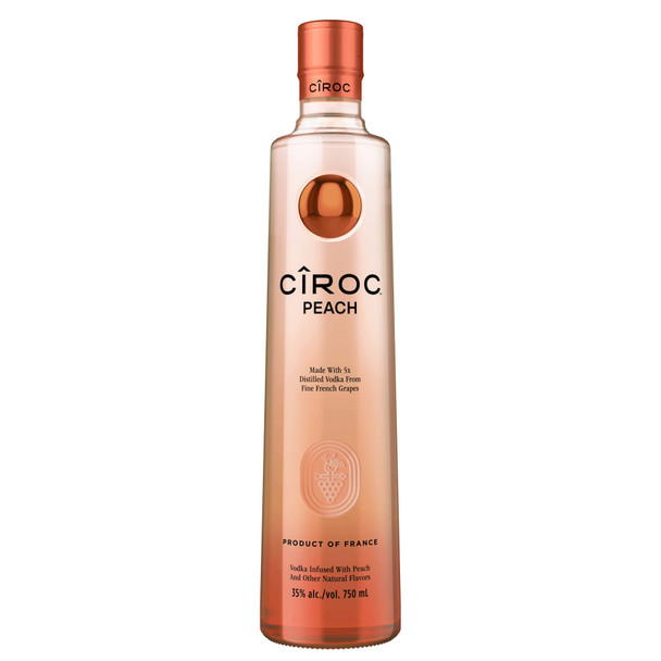 Ciroc French Peach Vodka - 750 mL - 750ML - Glass