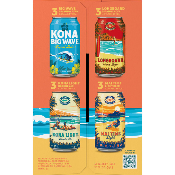 Kona Wave Rider Variety Pack - 12 Oz - 12-PK - Aluminum