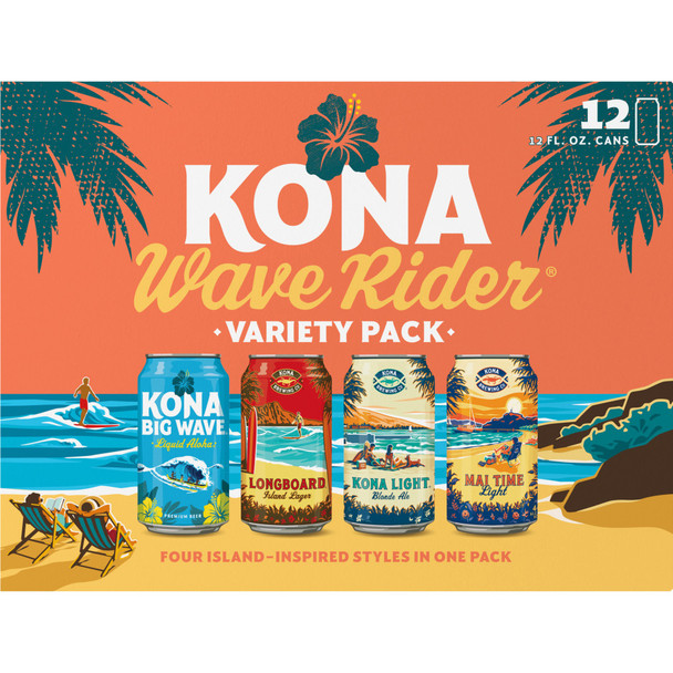 Kona Wave Rider Variety Pack - 12 Oz - 12-PK - Aluminum