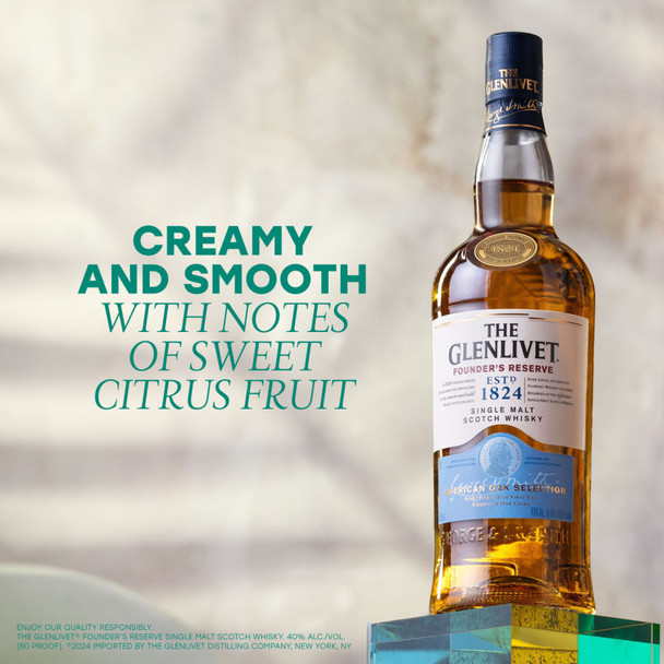 The Glenlivet Founder's Reserve Single Malt Scotch Whisky - 750 mL - 750ML - Glass
