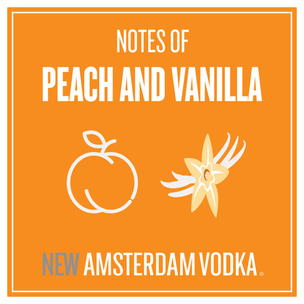 New Amsterdam Peach Vodka - 750 mL - 750ML - Glass