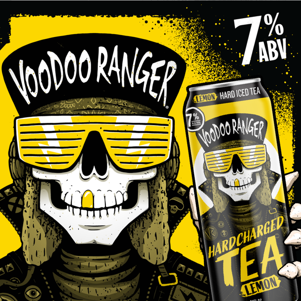 New Belgium VooDoo Hardcharged Tea Lemon - 24 Oz - 24OZ - Aluminum