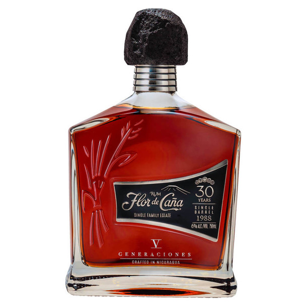 Flor De Cana V Generaciones 30 Year Rum - 750 mL - 750ML - Glass