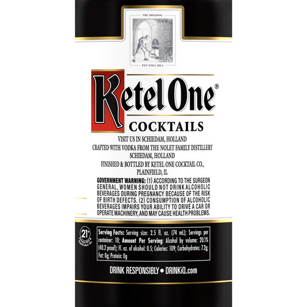 Ketel One Cocktail Espresso Martini - 750 mL - 750ML - Glass