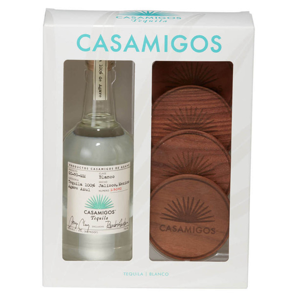 Casamigos Blanco Tequila with Coasters - 750 mL - Set - Glass