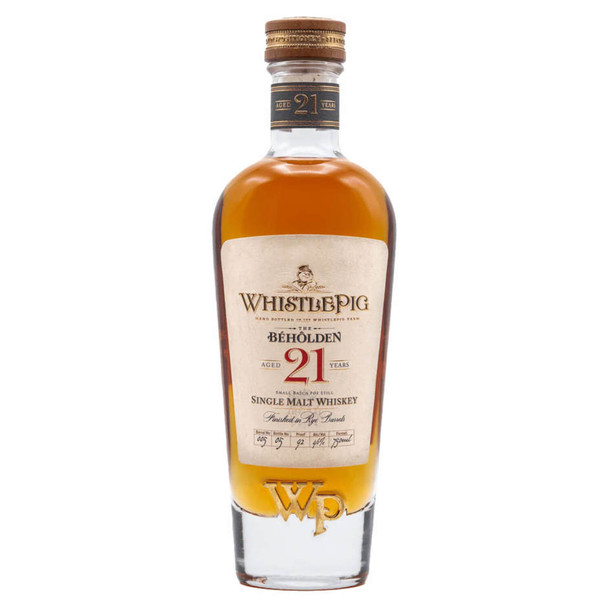 WhistlePig Beholden 21 Year Single Malt Whiskey - 750 mL - 750ML - Glass