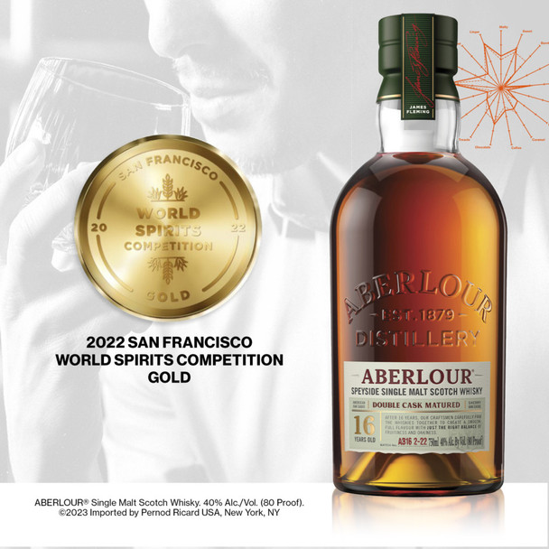 Aberlour Single Malt Scotch Whisky 16 Year Old Double Cask Matured - 750 mL - 750ML - Glass