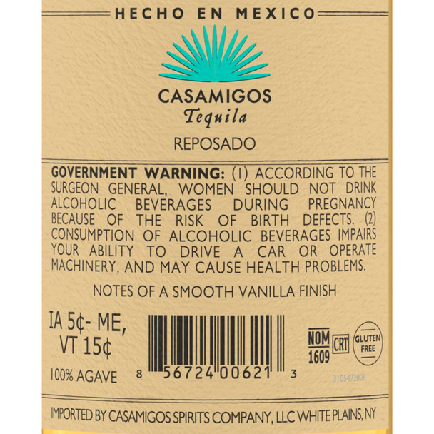 Casamigos Reposado Tequila - 750 mL - 750ML - Glass Casamigos Reposado Tequila - 750 mL - 750ML - Glass