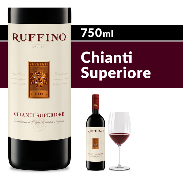 Ruffino II Leo Chianti Superiore DOCG - 750 mL - 750ML - Glass