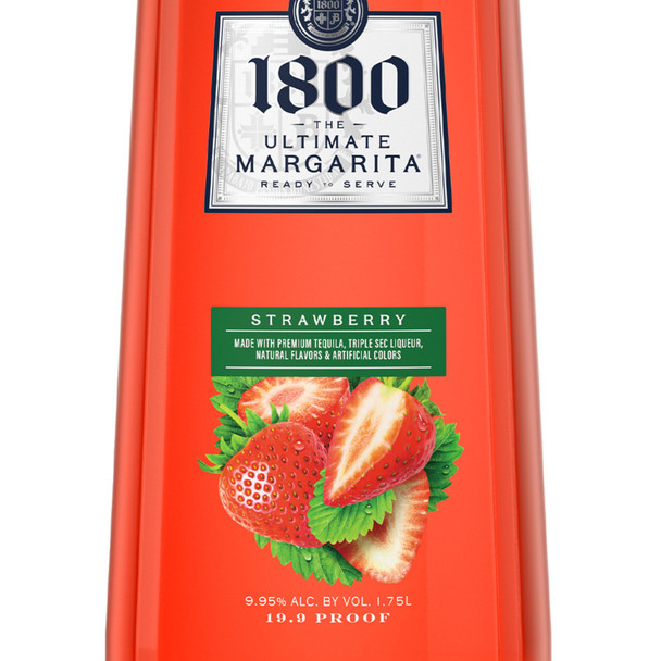 1800 Margarita Strawberry Premixed Cocktail - 1.75 L - 1.75L - Glass
