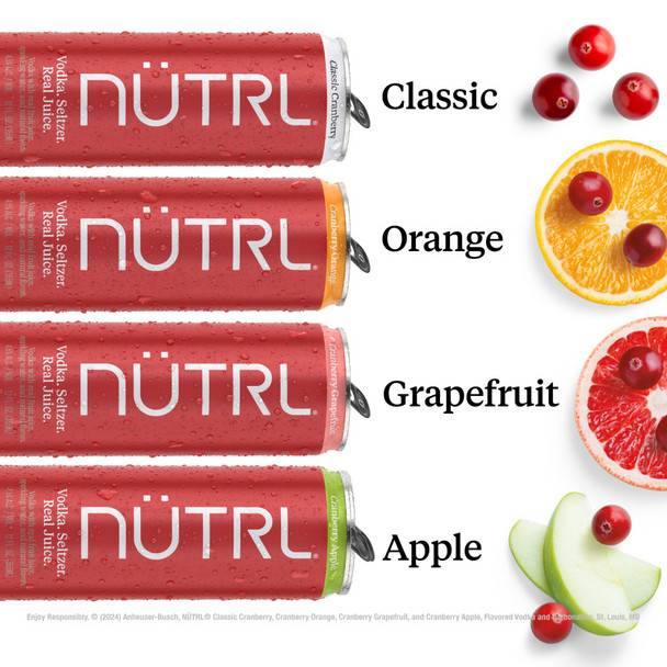 NUTRL Cranberry Variety Vodka Soda - 8-PK - Aluminum NUTRL Cranberry Variety Vodka Soda - 8-PK - Aluminum