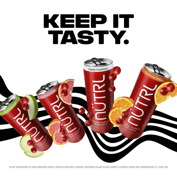 NUTRL Cranberry Variety Vodka Soda - 8-PK - Aluminum