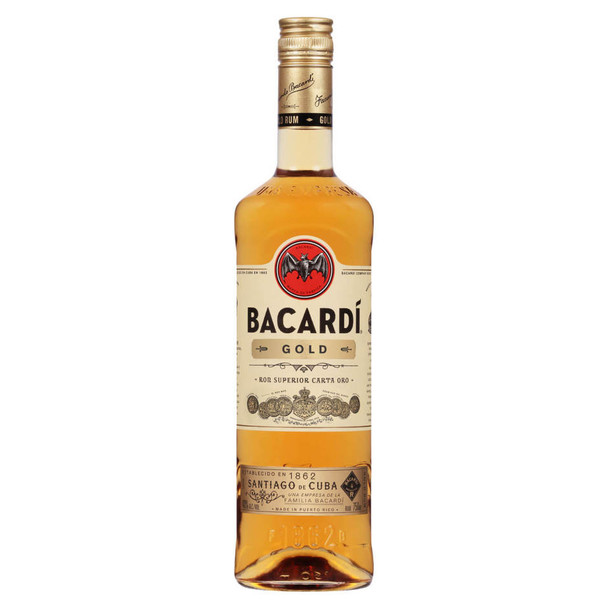 Bacardi Gold Rum - 750 mL - 750ML - Glass