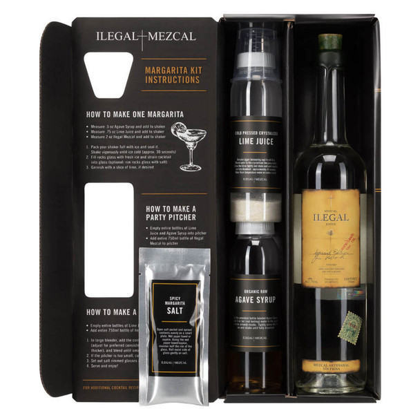 Ilegal Mezcal Joven with Margarita Cocktail Kit - 750 mL - Set - Glass