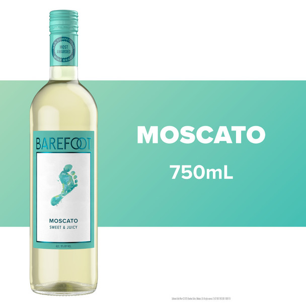 Barefoot Moscato - 750 mL - 750ML - Glass