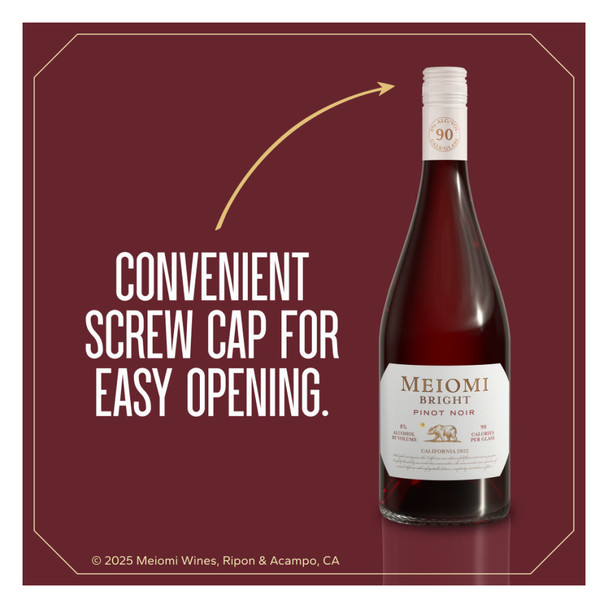 Meiomi Bright Pinot Noir - 750 mL - 750ML - Glass