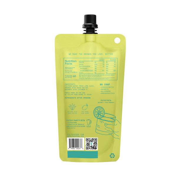 Filthy Margarita Mix Pouch - 8 Oz - 8-OZ - Plastic