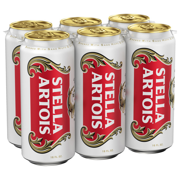 Stella Artois - 16 Oz - 6-PK - Aluminum