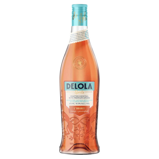 Delola Spritz L'Orange Amaro Cocktail - 375 mL - 375ML - Glass Delola Spritz L'Orange Amaro Cocktail - 375 mL - 375ML - Glass