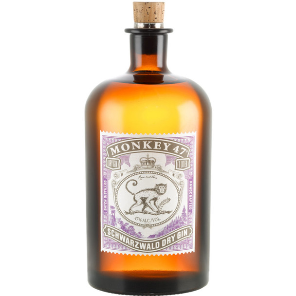 Monkey 47 Schwarzwald Dry Gin - 1.0 L - 1.0L - Glass