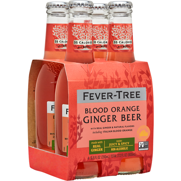 Fever Tree Blood Orange Ginger Beer - 200 mL - 4-PK - Glass