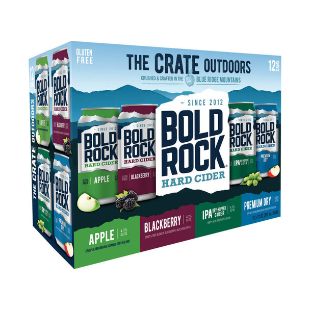 Bold Rock Crate Outdoors Variety - 12-PK - Aluminum