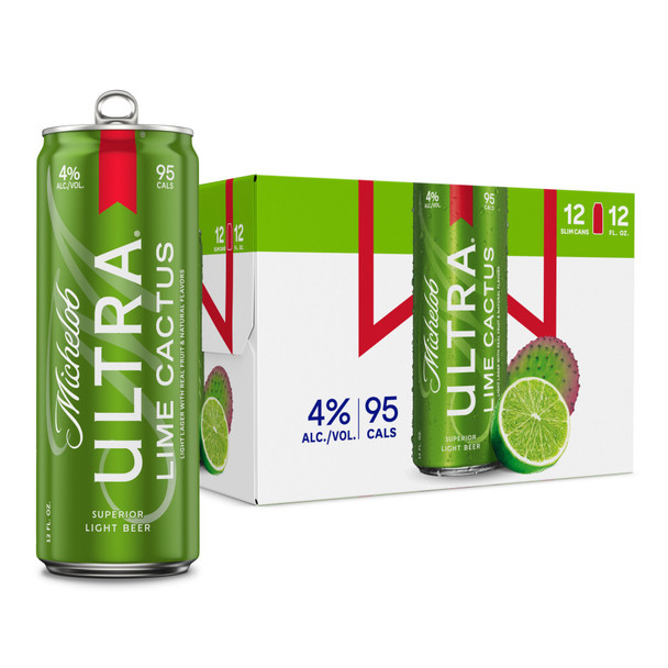 Michelob Ultra Infusions Lime & Prickly Pear Cactus - 12 Oz - 12-PK - Aluminum