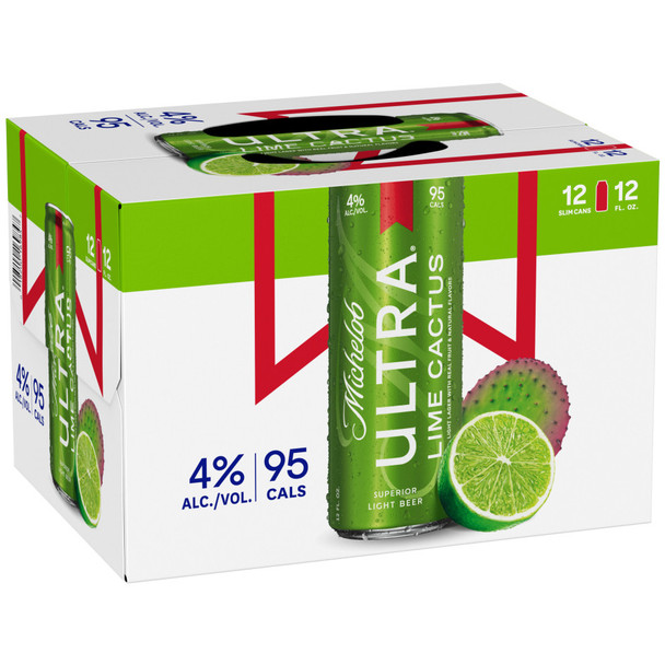 Michelob Ultra Infusions Lime & Prickly Pear Cactus - 12 Oz - 12-PK - Aluminum