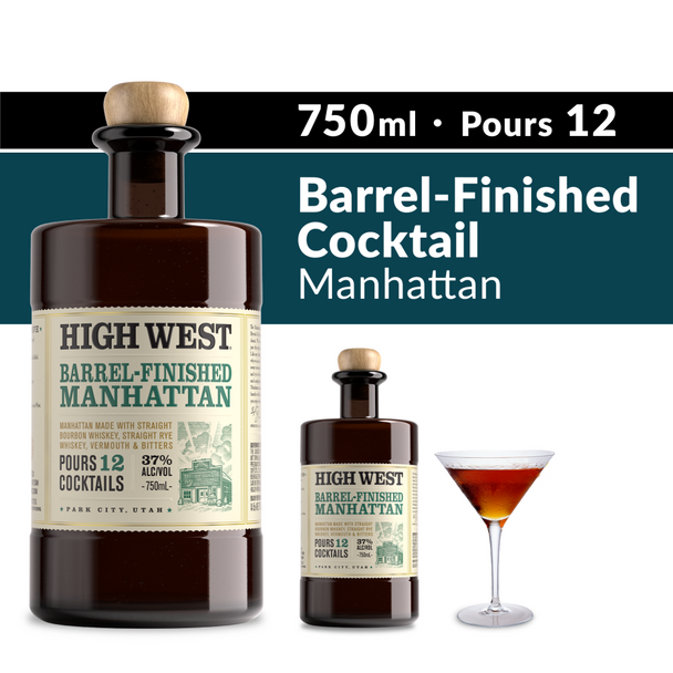 High West Manhattan Barrel Cocktail - 750 mL - 750ML - Glass