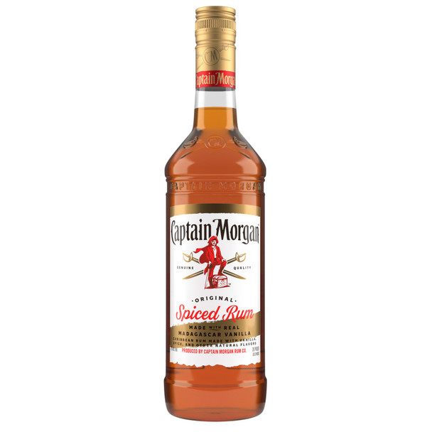 Captain Morgan Original Spiced Rum (Made with Real Madagascar Vanilla) - 1.0 L - 1.0L - Glass